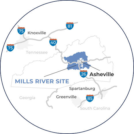 Location of The farm at Cane Creek